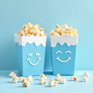 Blue Popcorn Boxes